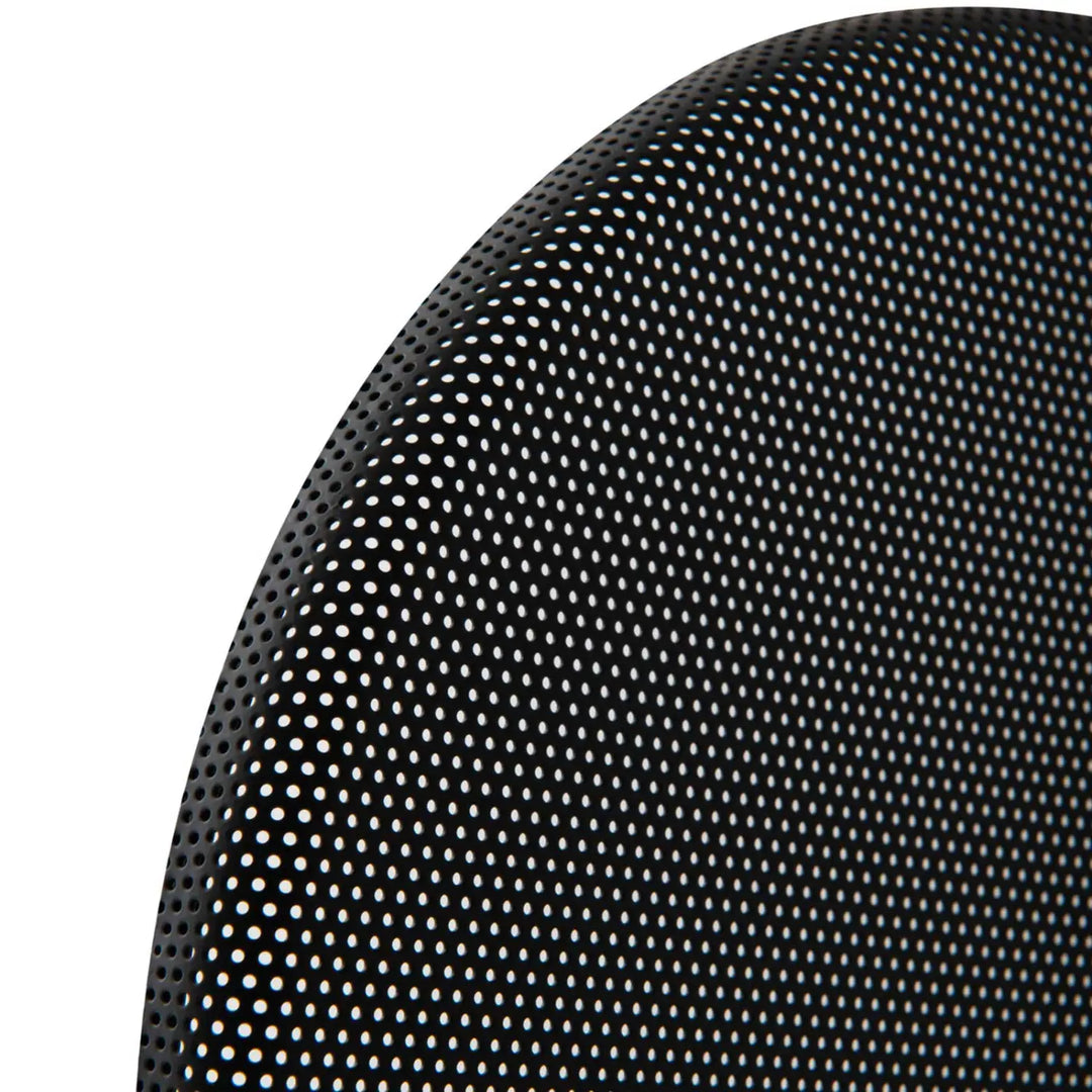Détail du cercle et du diffuseur opale de l'applique Trip Triple noire #couleur_noir