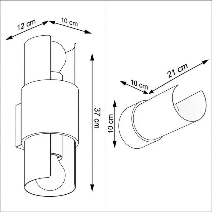 Applique murale moderne en tube dacier blanc avec finition métallique et design circulaire pour lumière douce
