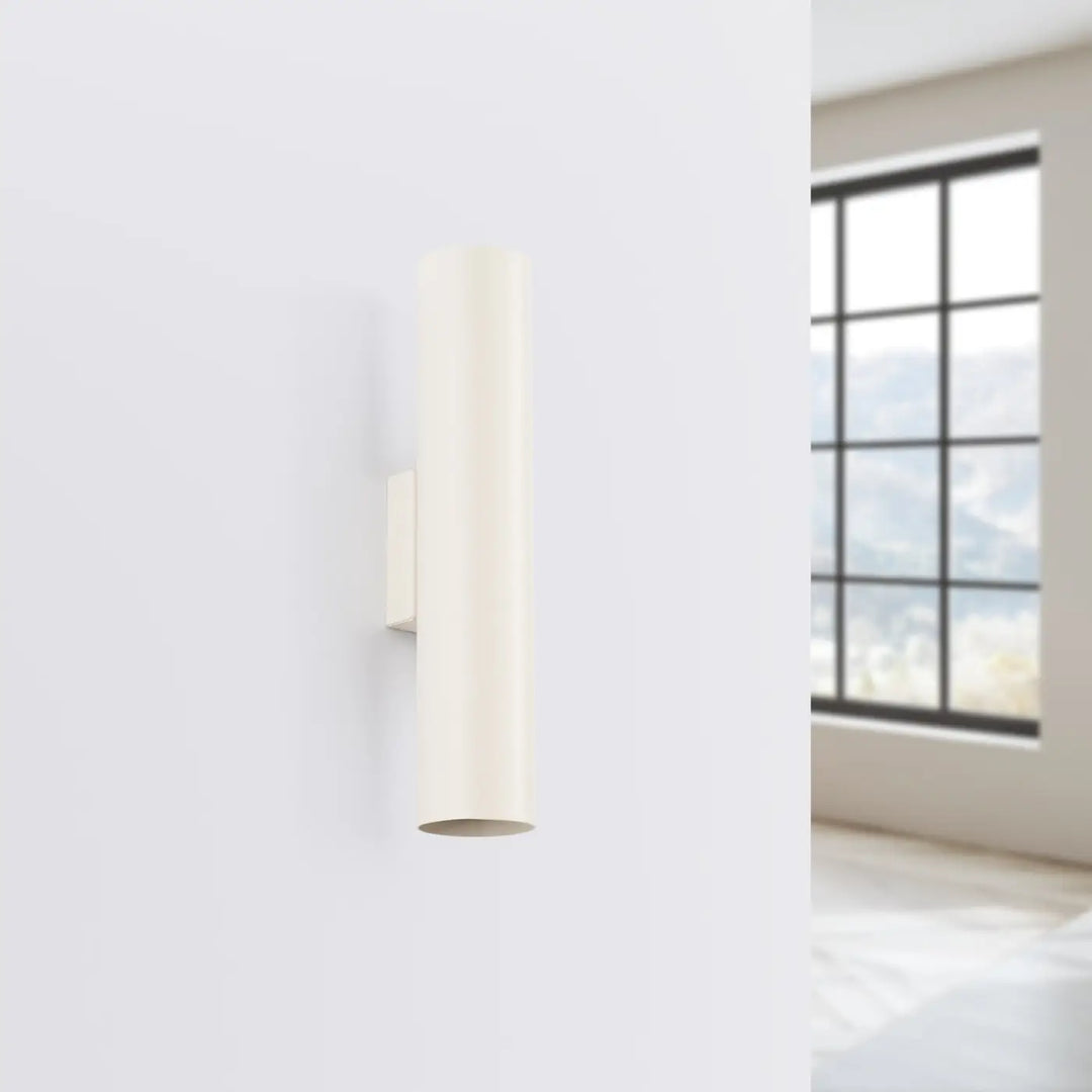 Applique murale beige éteinte, vue rapprochée
