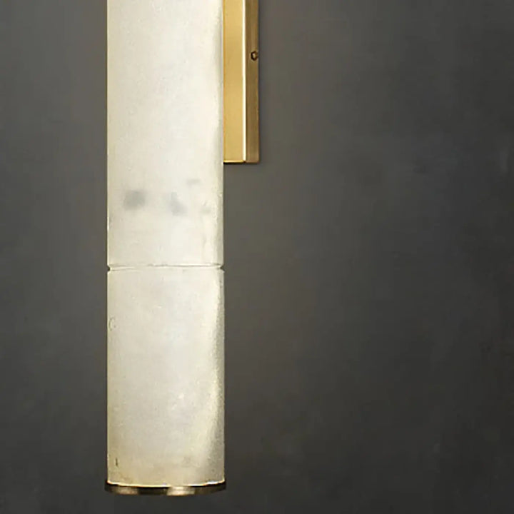 Applique Murale Tubulaire À L’Effet De Marbre Blanc Élégant