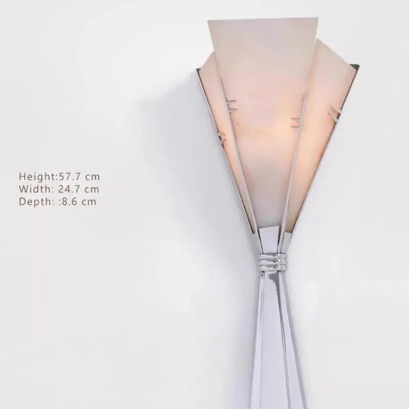 Applique murale en verre en éventail au style art déco moderne