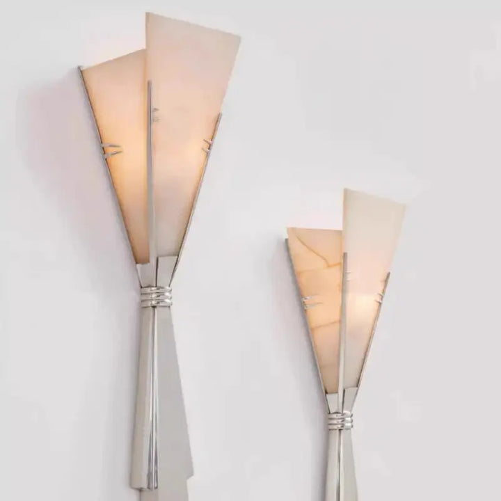 Applique murale en verre en éventail au style art déco moderne