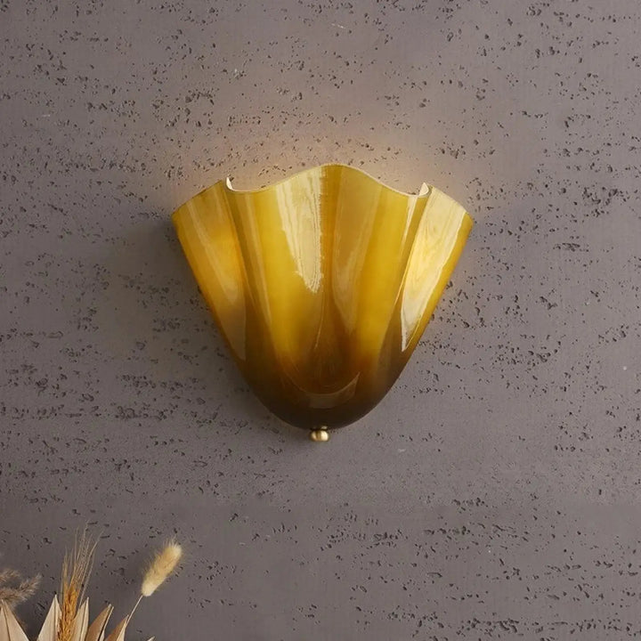 Applique murale en verre en forme de coquille chic au style élégant