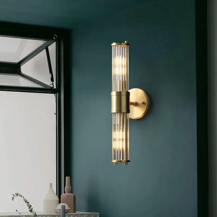 Applique Murale Verre Murano Vintage Dorée Simple ou Double