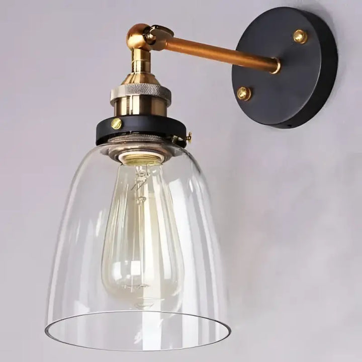 Applique Murale En Verre Vintage Style Industriel