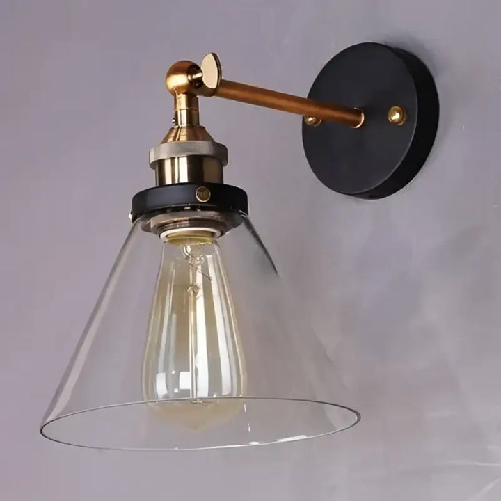 Applique Murale En Verre Vintage Style Industriel
