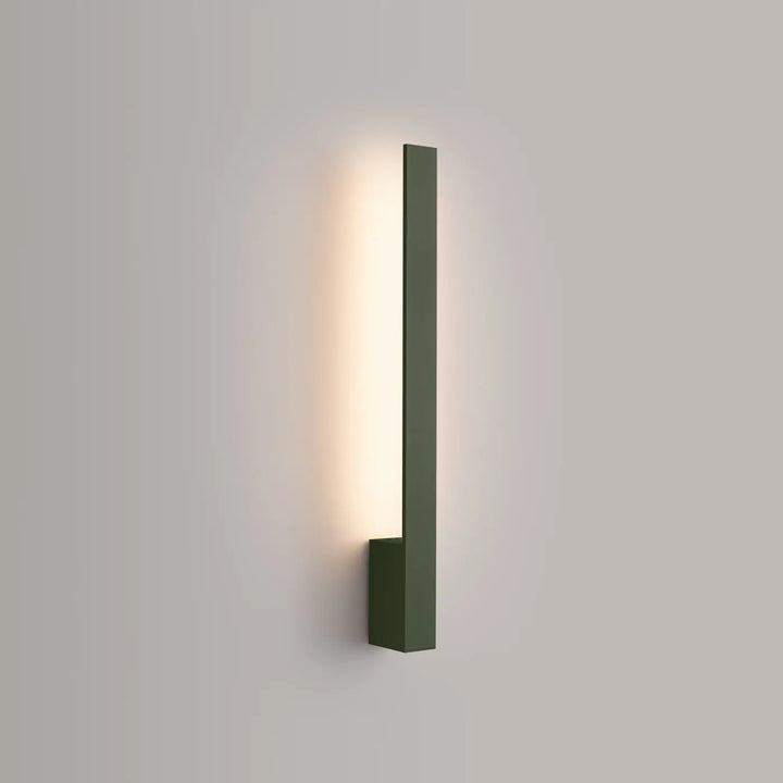 Applique murale lahti 50 led 3000k vert olive avec module led intégré et boîtier allongé pour éclairage ambiant