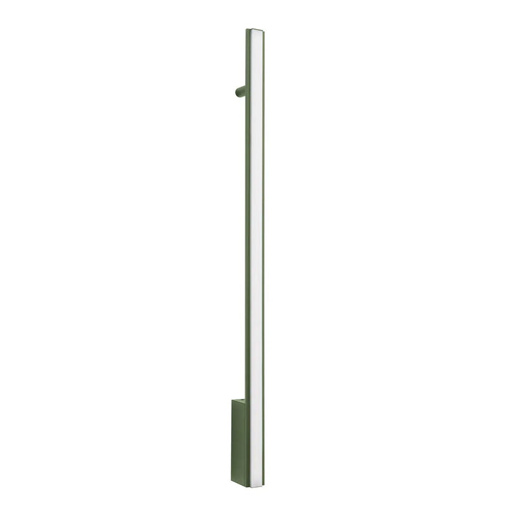 Applique murale lagom 90 4000k vert olive en acier inoxydable brossé avec design minimaliste et excellente finition