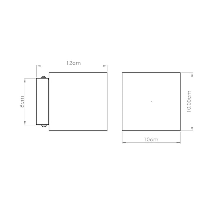 Applique murale quad béton vert olive avec design contemporain minimaliste et dimensions précises pour accent décoratif unique