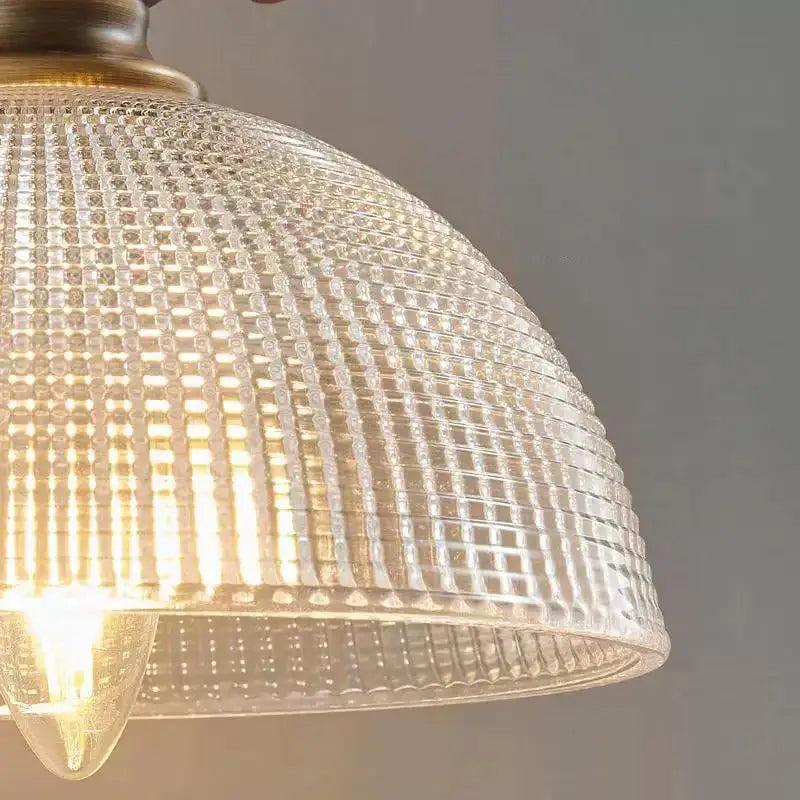 Applique murale vintage verre et laiton design élégant