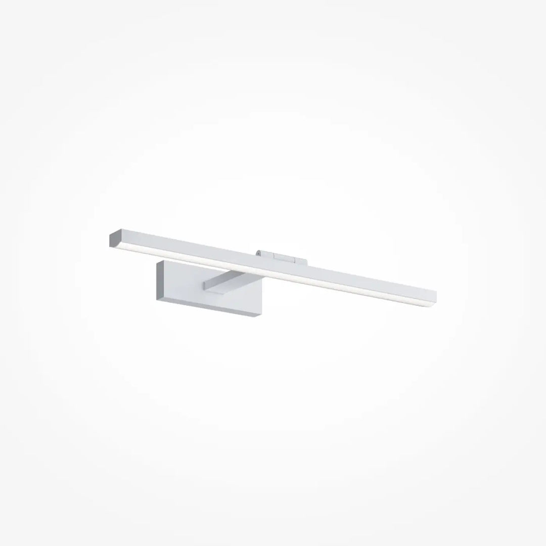 Applique murale bris led blanc moderne au-dessus d’un miroir avec tête orientable pour une lumière linéaire optimale