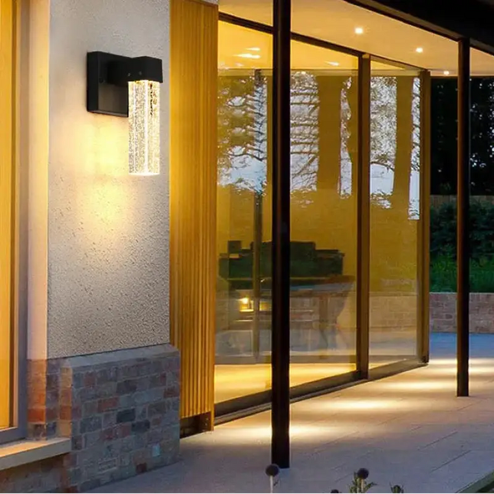Appliques Murales Extérieur Cristal Aluminium