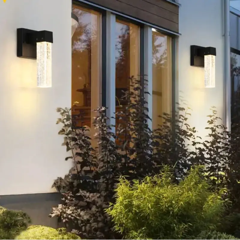 Appliques Murales Extérieur Cristal Aluminium