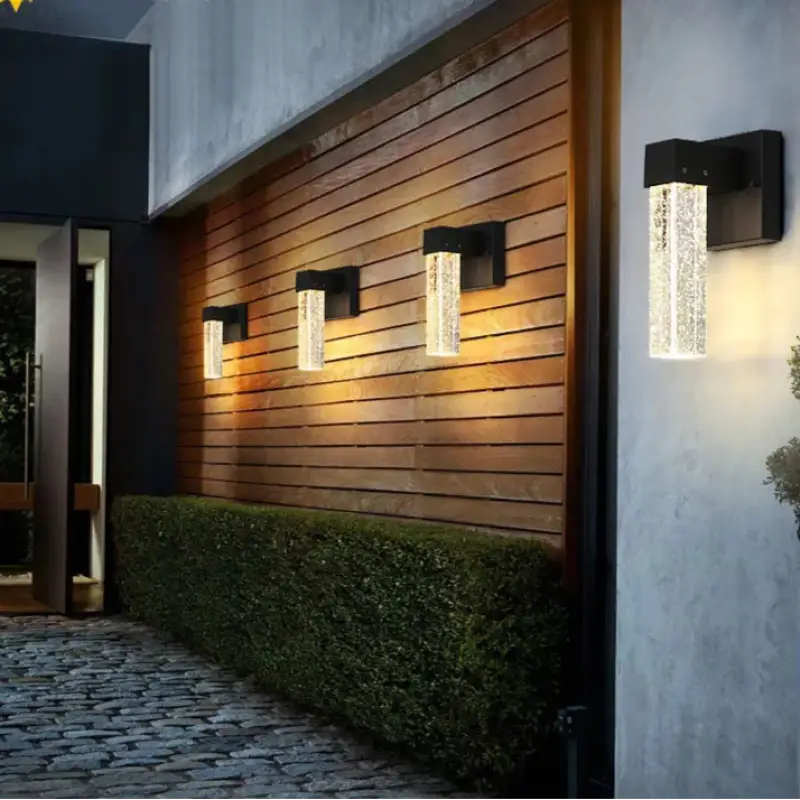 Appliques Murales Extérieur Cristal Aluminium