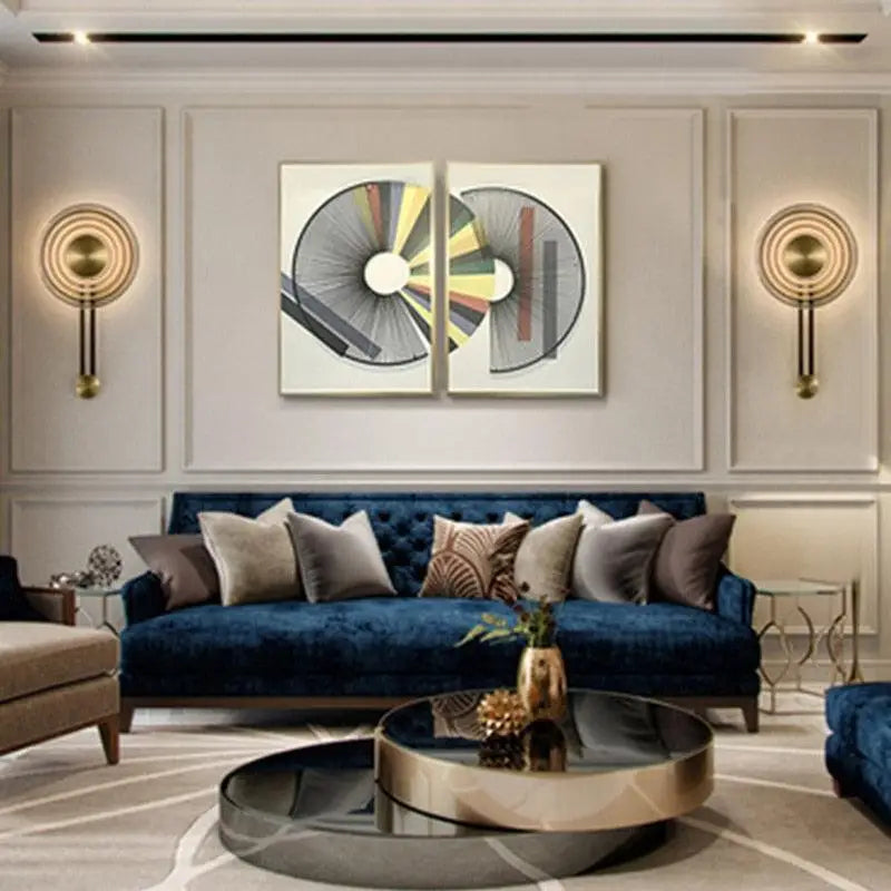 Appliques Murales Rétro au Design Circulaire en Aluminium