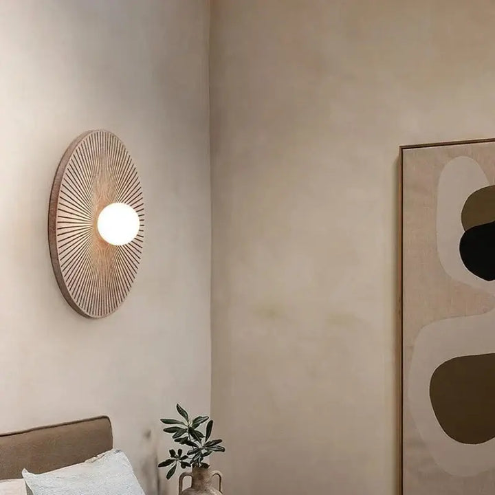 Appliuqe murale en bois inspiré du cadran solaire maya

