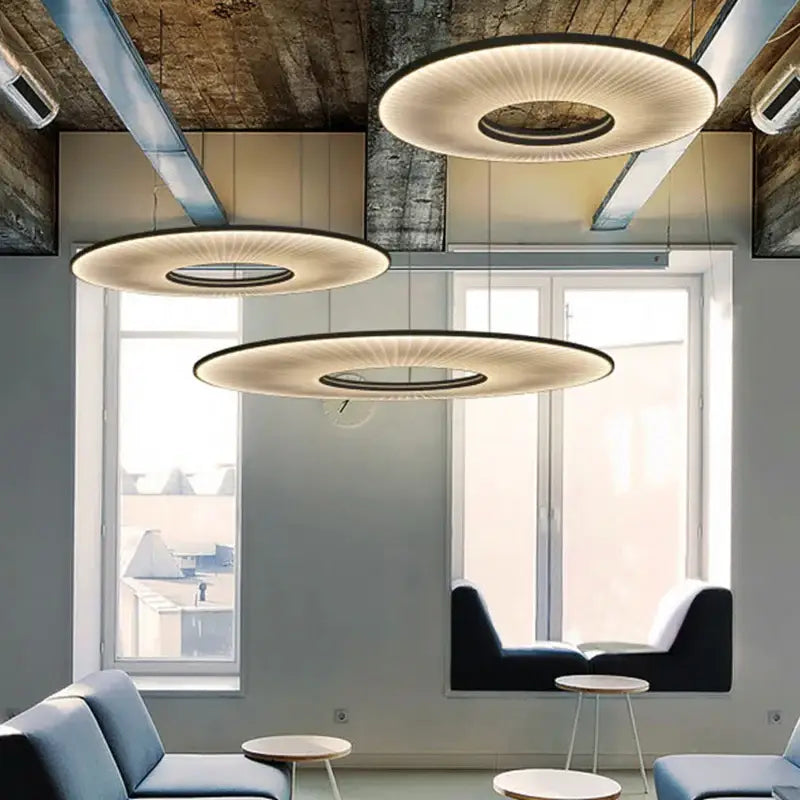 Suspension design moderne led blanc cassé stylé chic