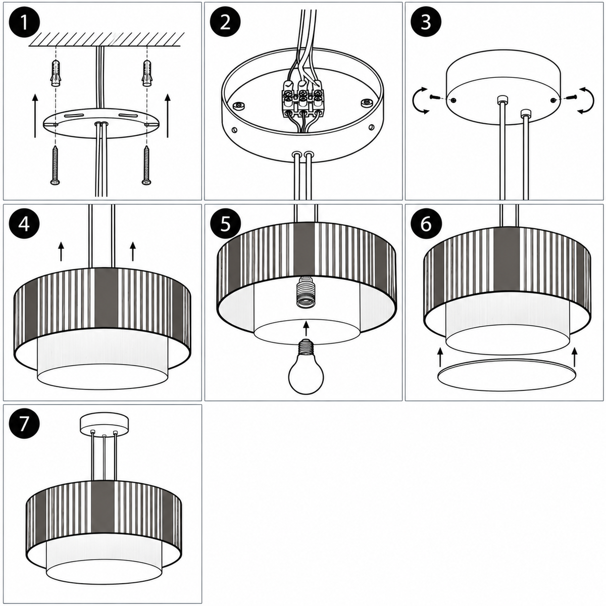 Schéma d'installation du luminaire