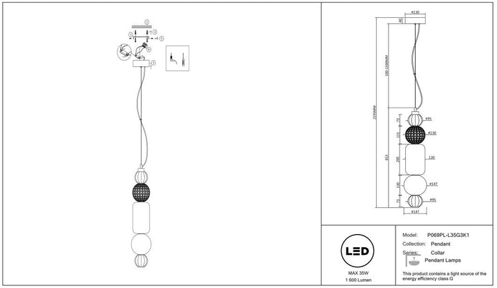 Suspension Luminaire | COLLAR (Multi-globes)