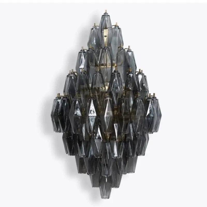 Applique murale contemporaine en verre design géométrique