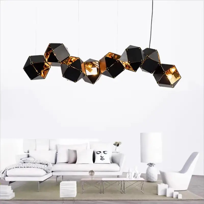 Suspension luminaire géométrique moderne ajustable chic
