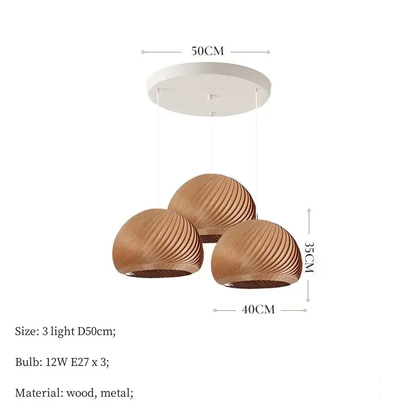 Suspension moderne en bois design élégant style chic