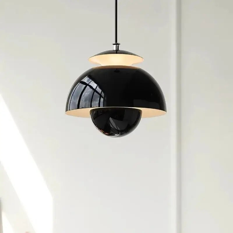 Suspension luminaire design épuré en métal au style contemporain