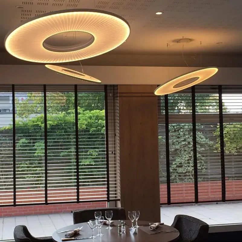 Suspension design moderne led blanc cassé stylé chic