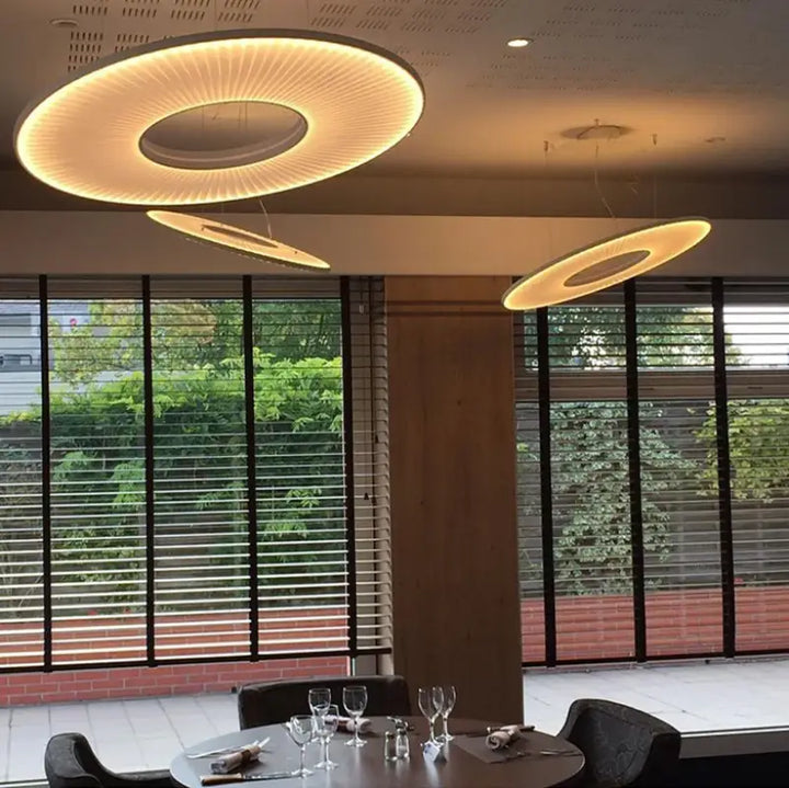 Suspension design moderne led blanc cassé stylé chic