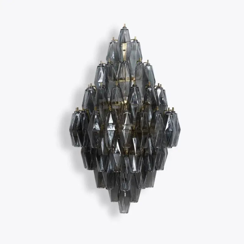Applique design en verre fumé gris style art déco élégance