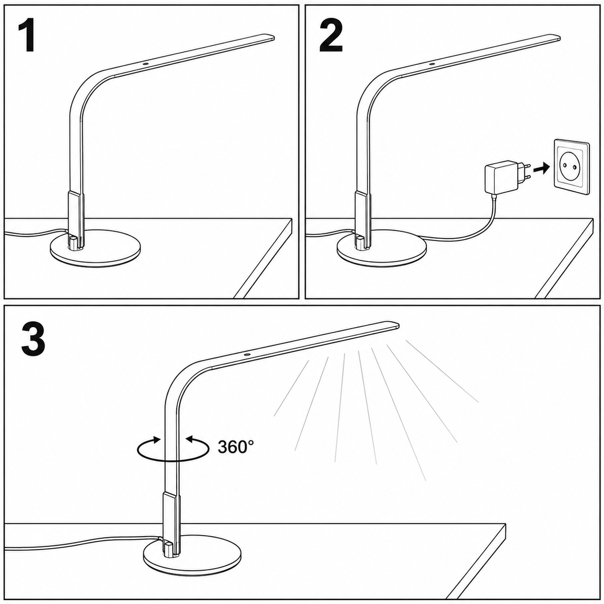 Schéma d'installation du luminaire