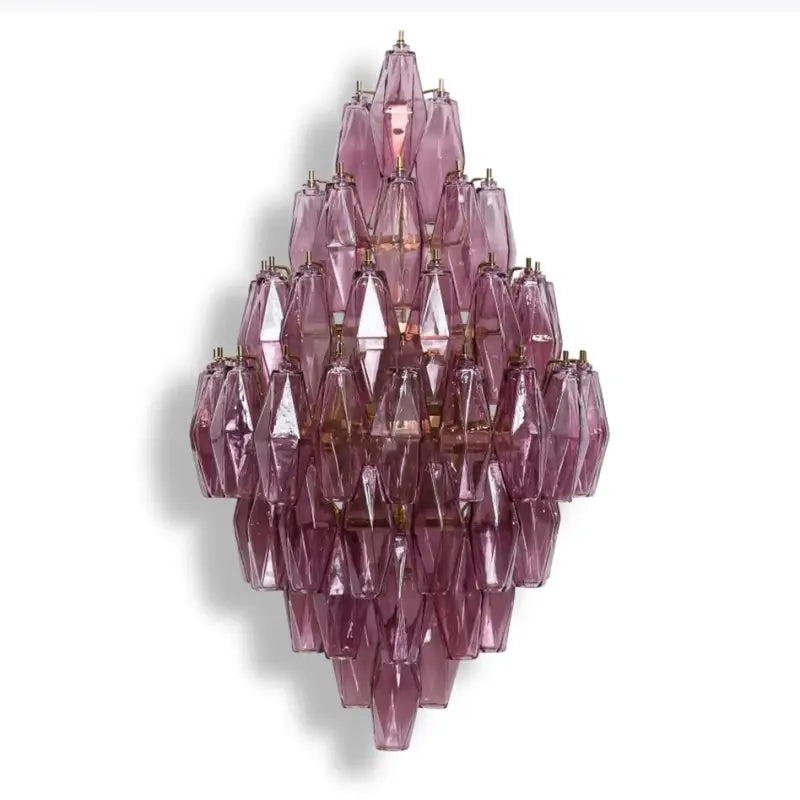 Applique murale contemporaine en verre design géométrique