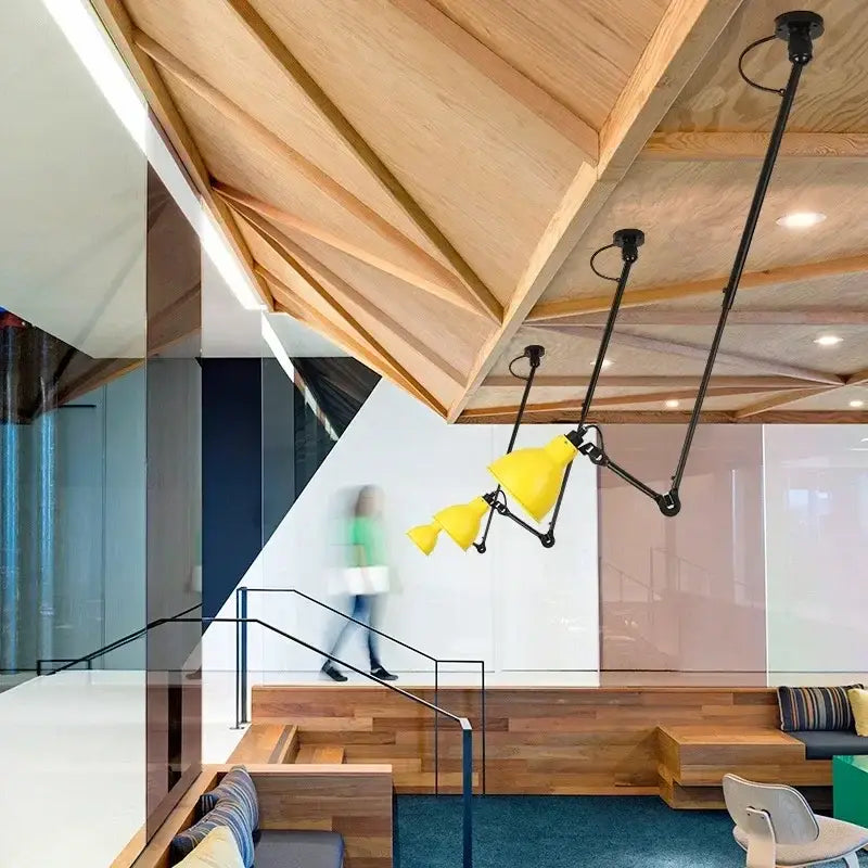 Suspension vintage en céramique et détail cuivre style rétro