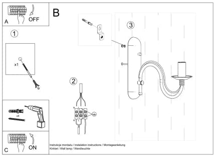 Schéma d'installation du luminaire