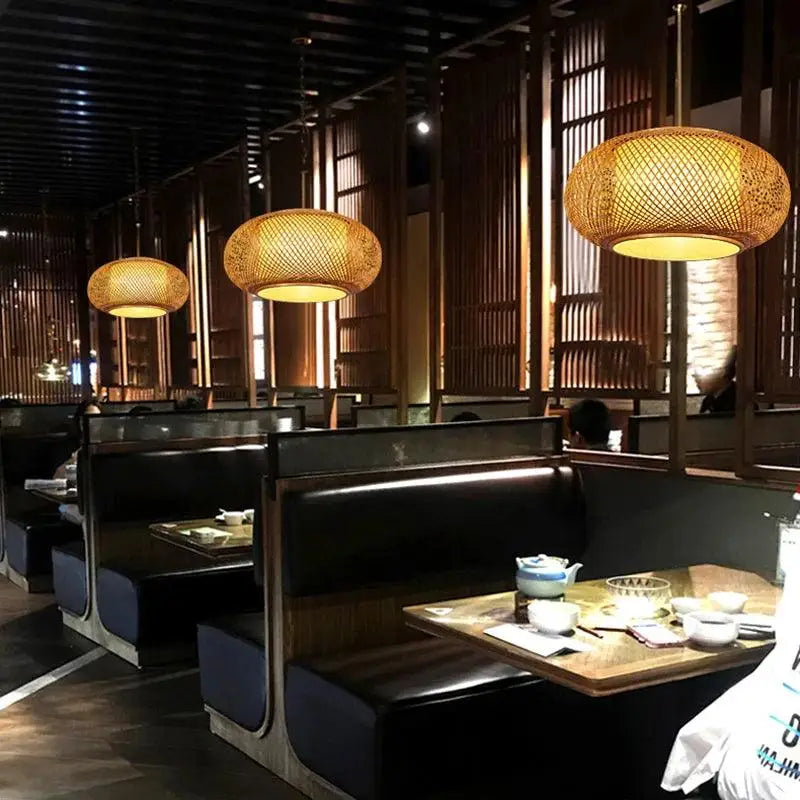 Grande Suspension Rotin Luminaire XXL Style Bohème