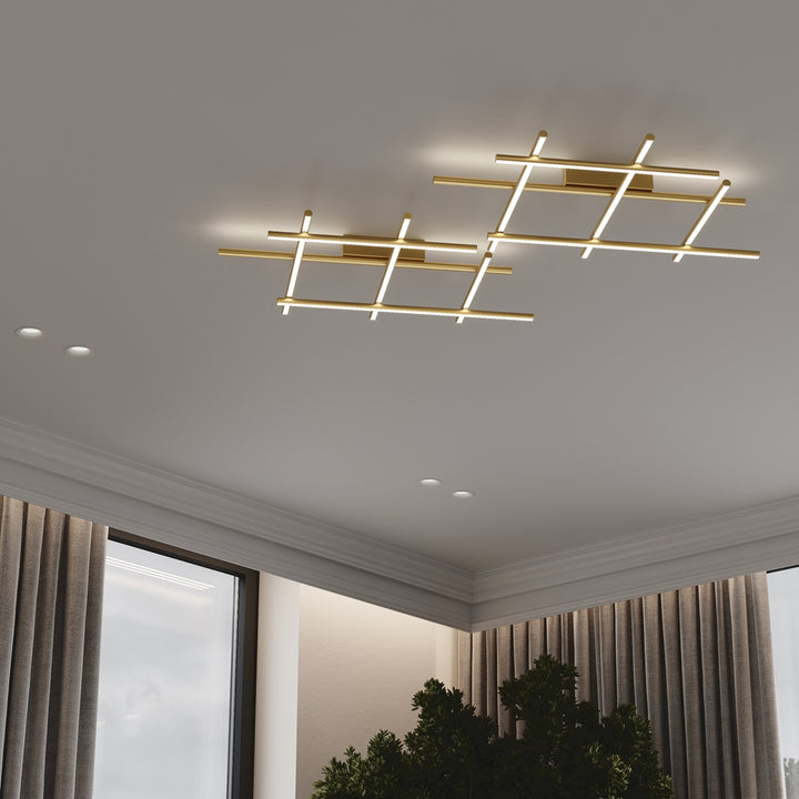 Luminaire Plafonnier | RADIANCE (Branches Dorées)