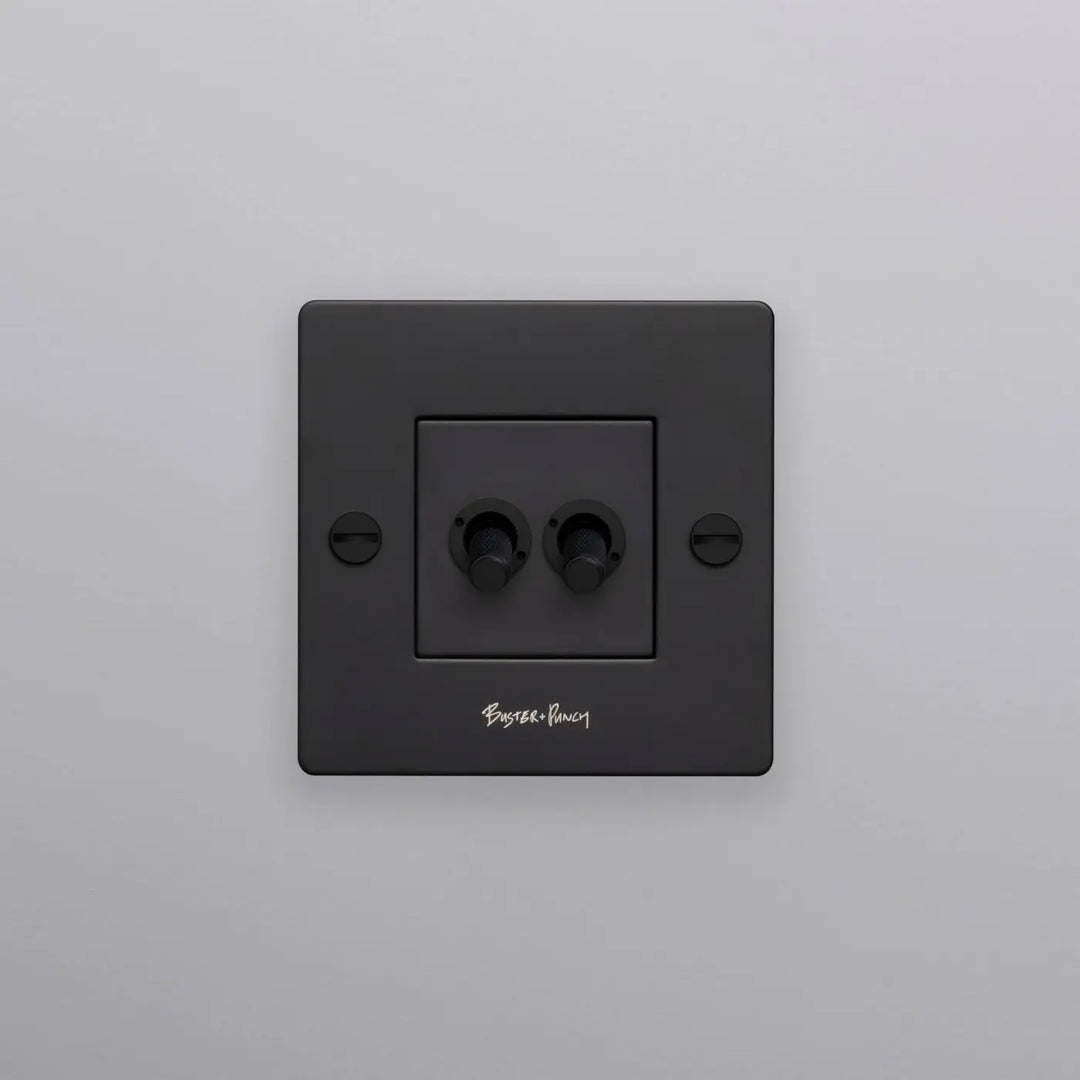 Interrupteur à levier Double Toggle noir #couleur_noir