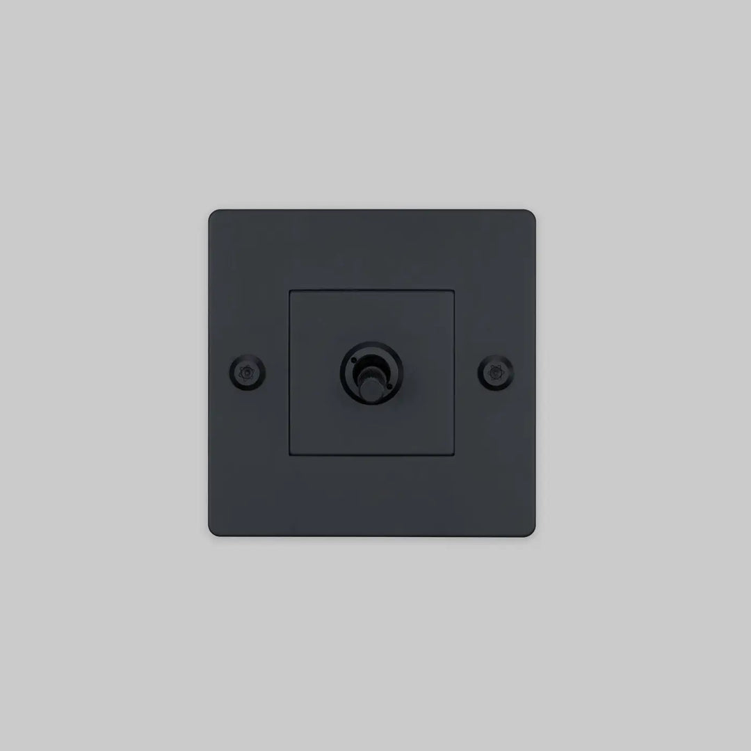 Interrupteur à levier Toggle à gravure alignée sans logo noir #couleur_noir