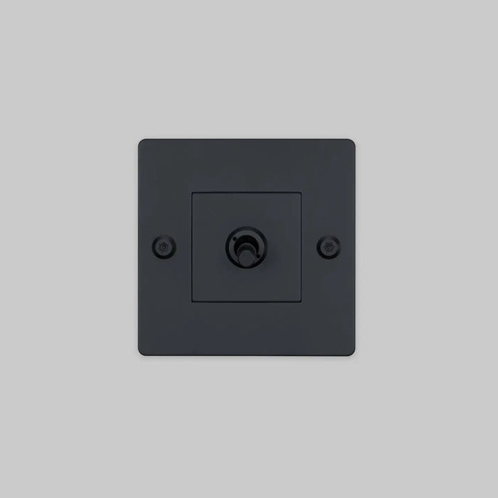 Interrupteur à levier Toggle à gravure alignée sans logo noir #couleur_noir