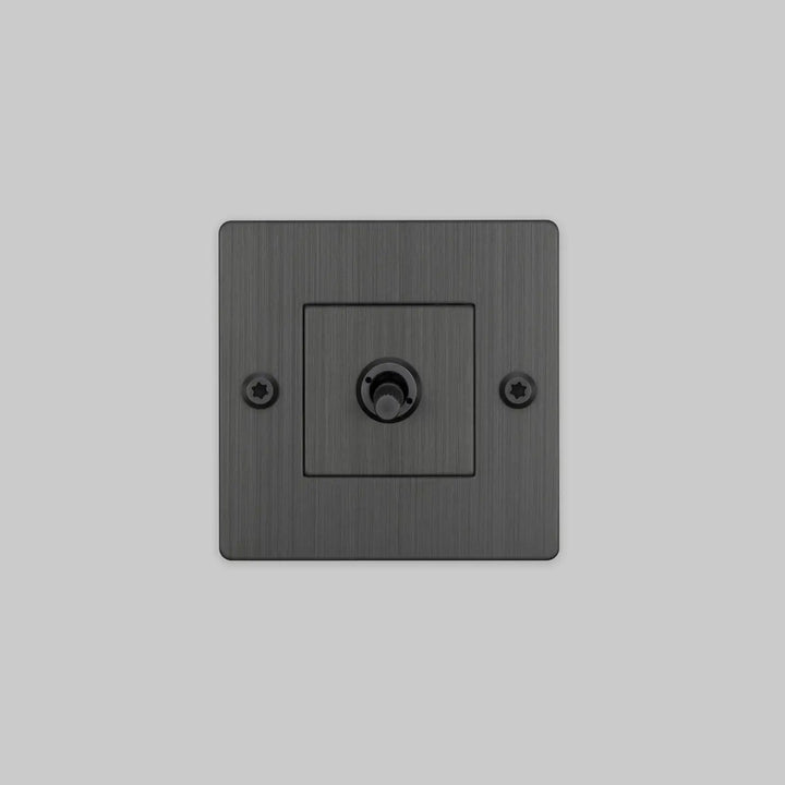 Interrupteur à levier Toggle à gravure alignée sans logo bronze fumé #couleur_gris