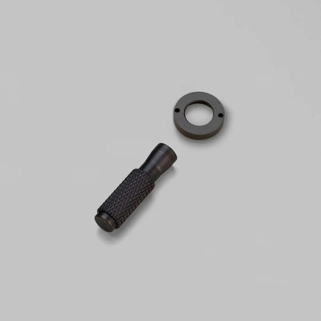 Kit de finition pour interrupteur à gravure quadrillée, finition bronze fumé #couleur_gris