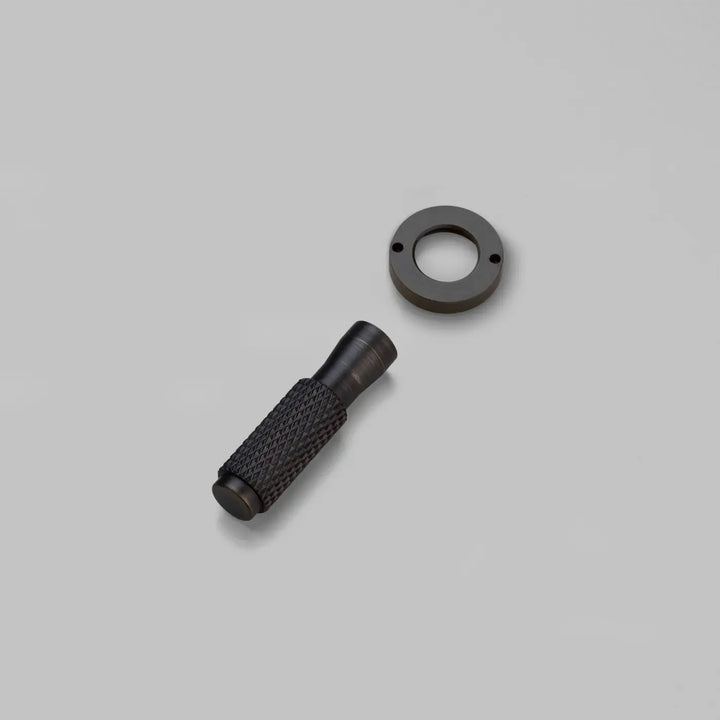 Kit de finition pour interrupteur à gravure quadrillée, finition bronze fumé #couleur_gris