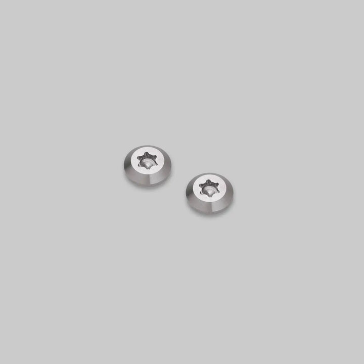 Kit de finition pour plaque à gravure alignée, caches de vis Torx finition acier #couleur_argent