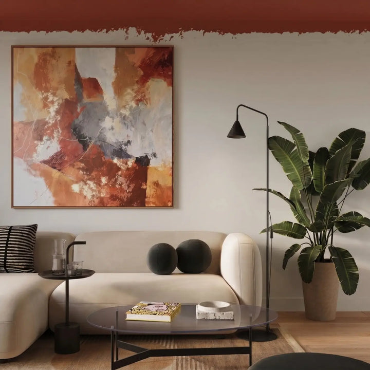 Lampadaire noir dans un salon