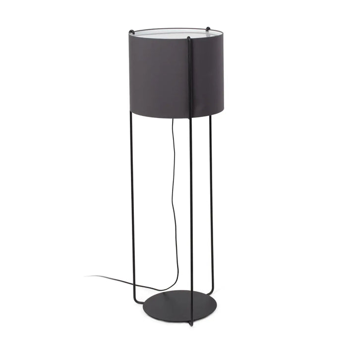 Lampadaire Drum noir et gris de Faro Barcelona