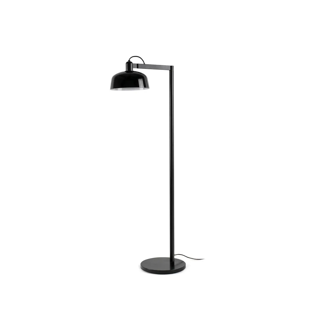 Lampadaire Tatawin abat-jour verre noir de Faro Barcelona