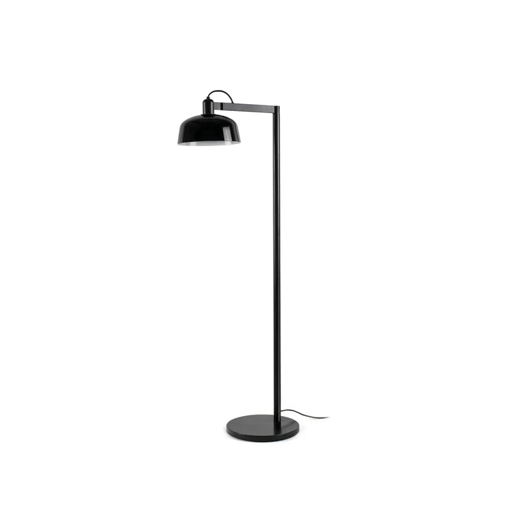 Lampadaire Tatawin abat-jour verre noir de Faro Barcelona