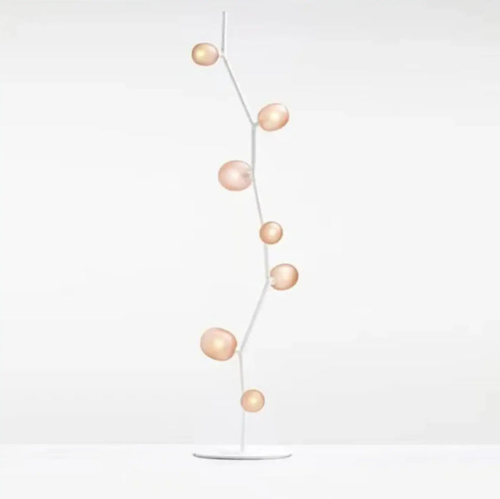 Lampadaire décoratif moderne en métal et globes en verre élégant