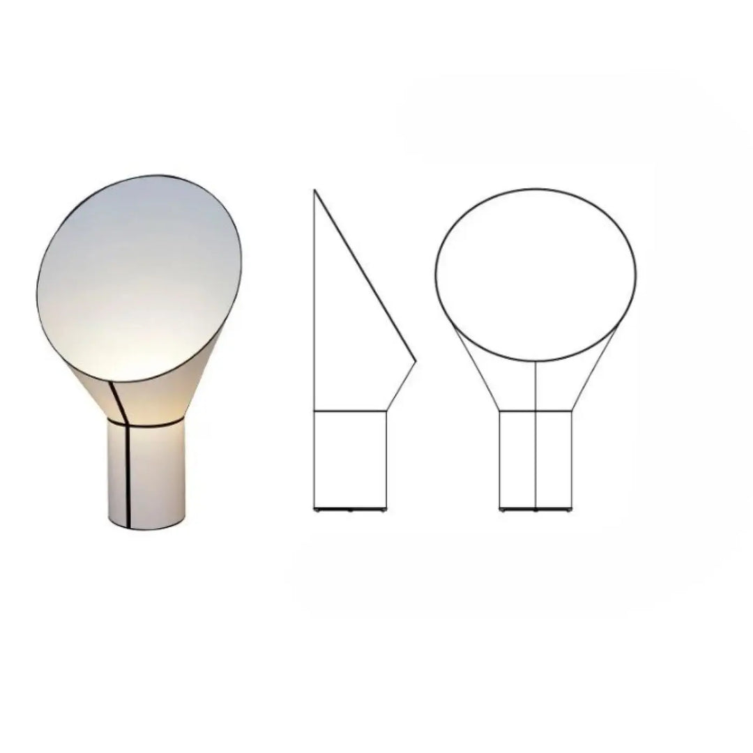 Lampadaire aloris design moderne avec base cylindrique élégante et lumière douce diffusée par un abat-jour circulaire