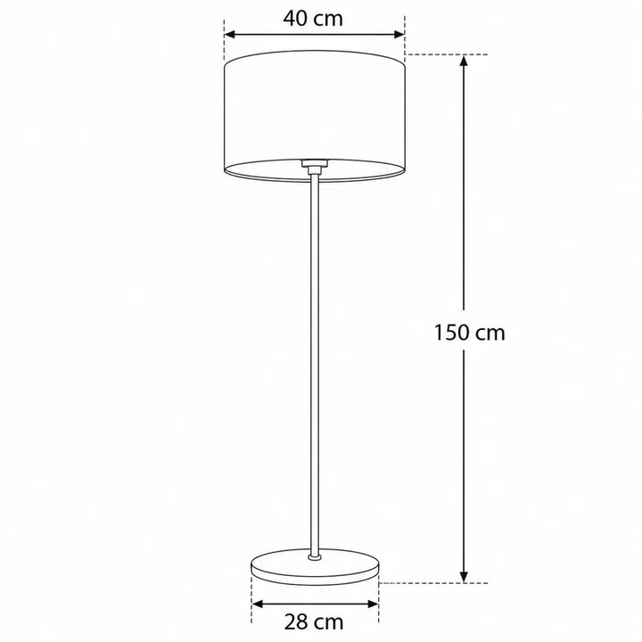 Lampadaire enfant blanc sweet dreams avec abat-jour cylindrique et base circulaire pour chambre d’enfant stimule l’imagination